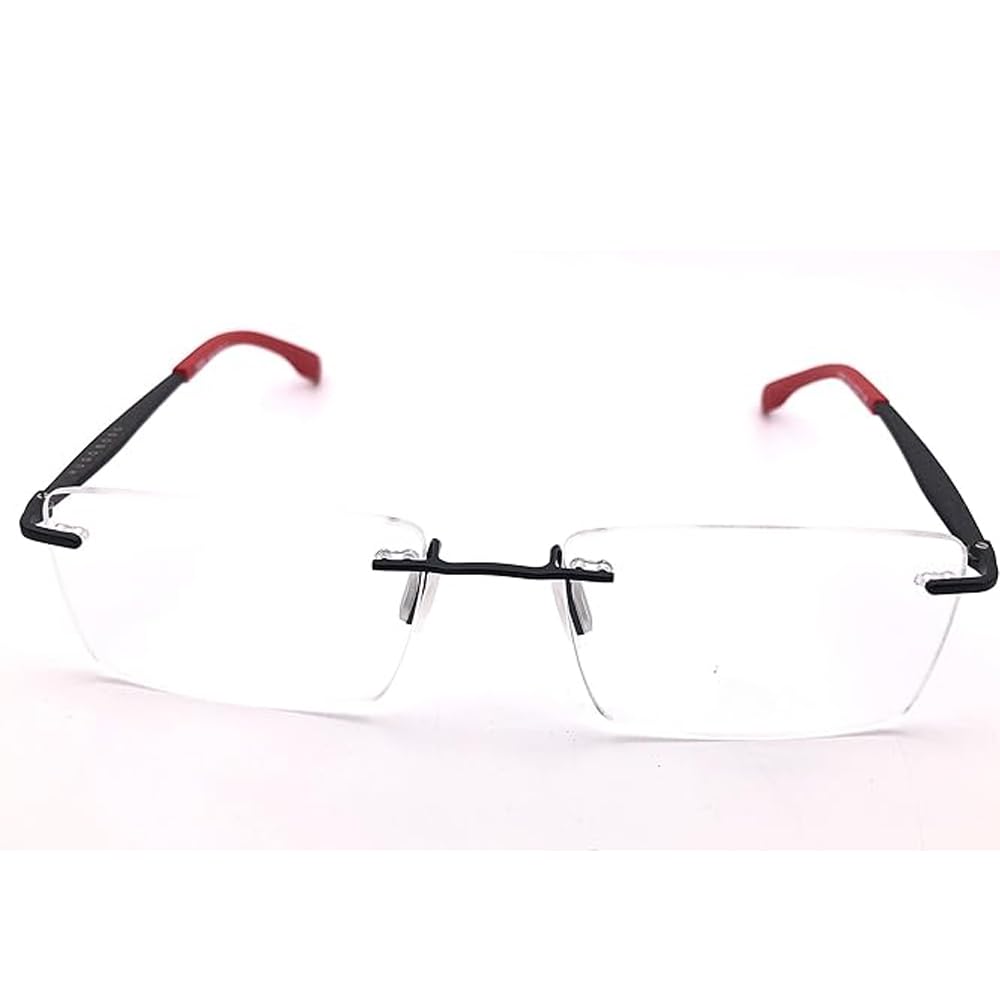 RSINC Rimless frame/eyeglass/Spectacle,  Black - Red 8529-1 C15 53-17-140 BR-3 N1 YH-GE8H-L88L