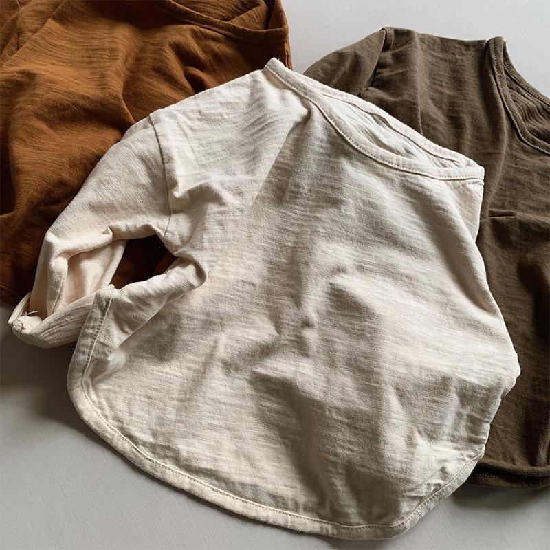 Langärmiges T-Shirt Vielseitiges koreanisches Basic-Shirt Mädchen- und Jungenbekleidung Baby-Oberteil