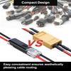 50pcs Double-Wire Plug-in Connector with Locking Buckle Pluggable LED Wire Connector 2 Pin 2 Way Universal Compact Wire