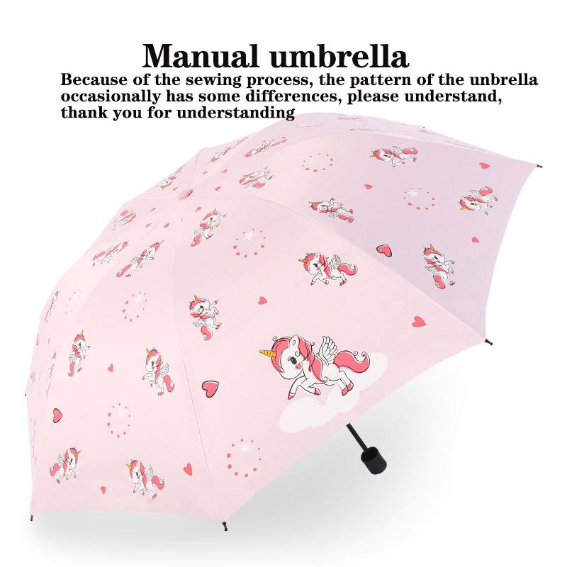 Cute Unicorn Umbrella sunshade Wind and rain resistance Fashionable folding automatic umbrella Travel carrying umbrella gift