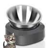 Non-Slip Stainless Steel Cat Bowl With Stand Single Double Cat Bowl Adjustable Cat Bowl  Dogs