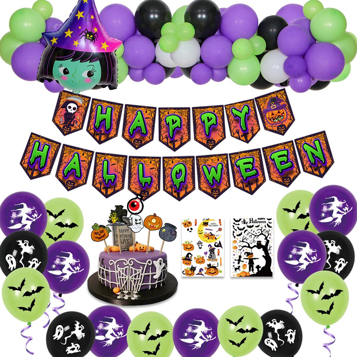 

Хэллоуин Воздушные Шары Партия Украшения Комплект Счастливый Баннер Латексные Шары Звезда Тыква Летучая Мышь Призрак Майларовые Воздушные Шары Висячие Вихревой Декор