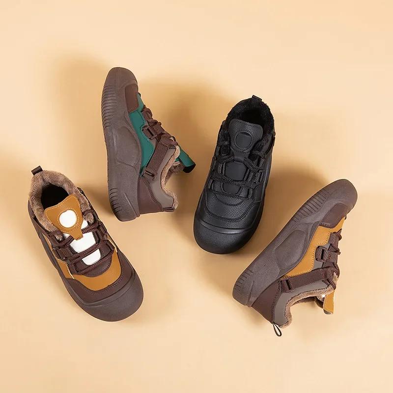 Fashion 2025 Women Plush Platform Sneakers Winter New Fashion Casual Shoes for Women Elevating Shoes Female Warm Low-top Sport Shoes