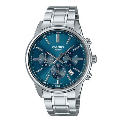 Standard Analog Chronograph Stainless Steel Blue Dial Quartz MTP-E515D-2A1V Men's Watch