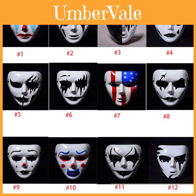 White Plastic Devil Mask For Halloween Costume Party And Cosplay Events