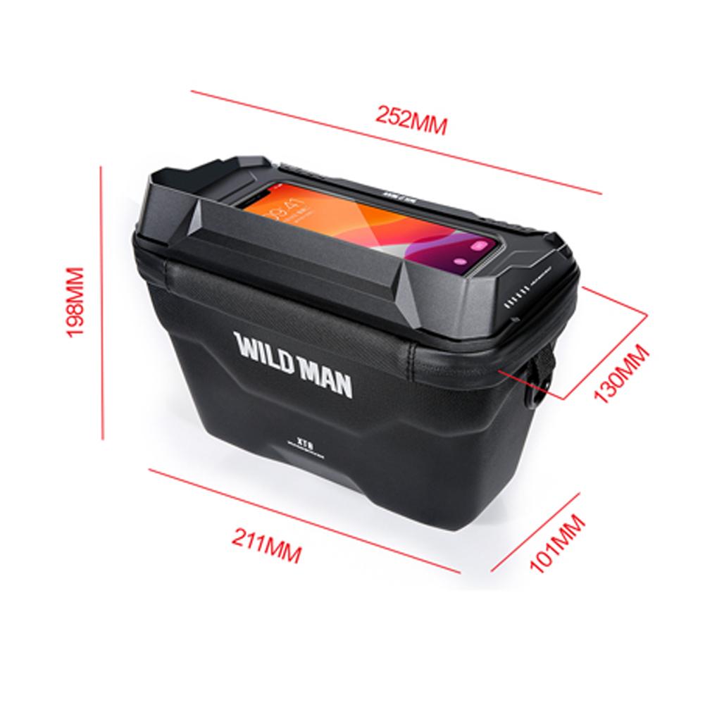 WILD MAN Cycling Front Frame Bag Touch Screen Bike Mobile Phone Handlebar Bags