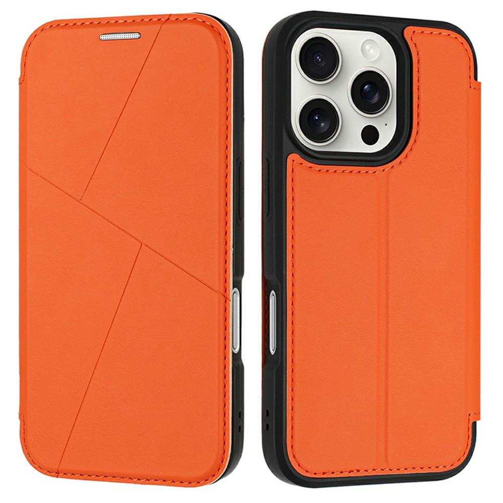 For iPhone 16 Pro Case Magnetic Closure Card Slot Leather Flip Phone Cover