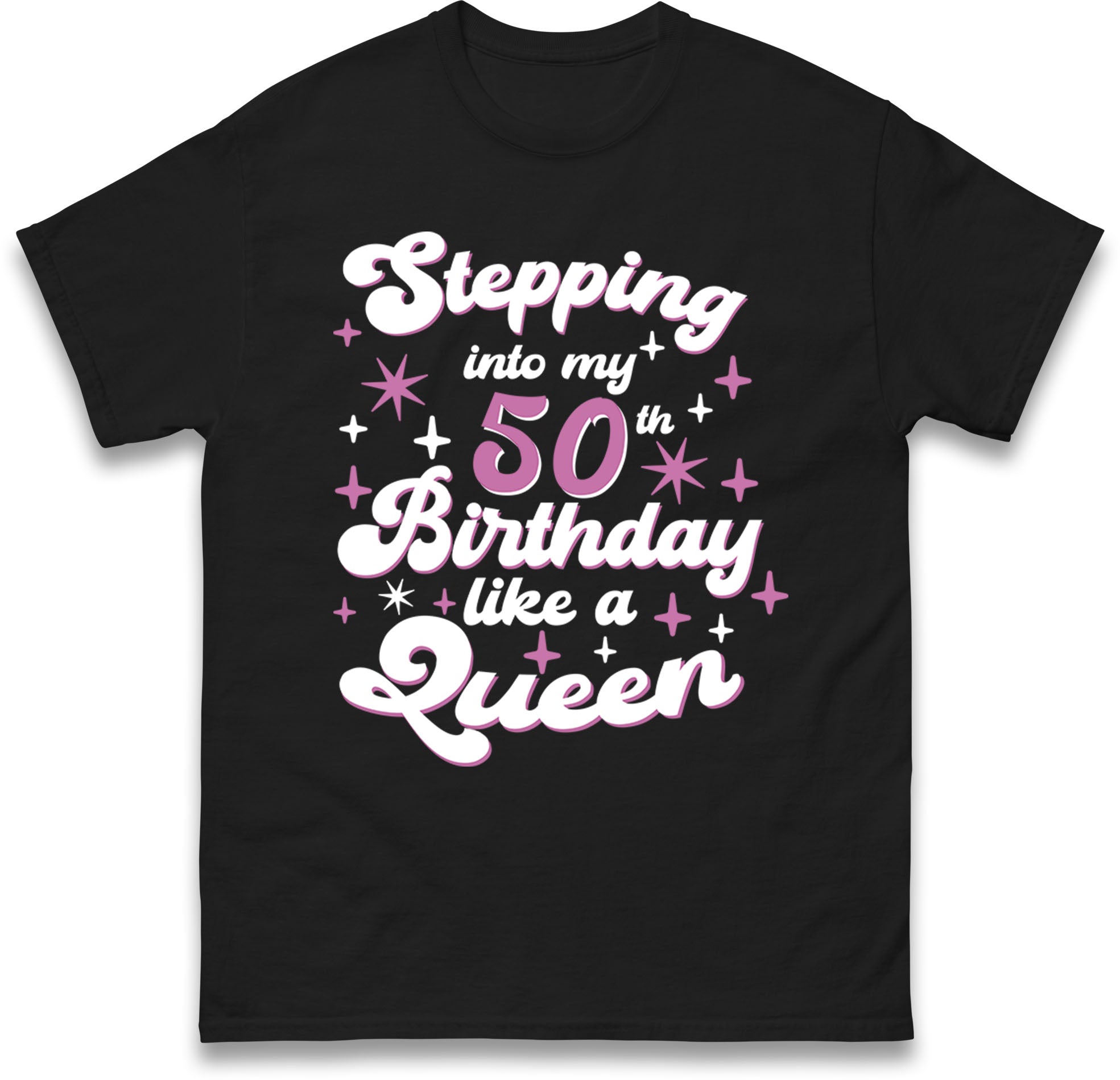 Stepping Into My 50th Birthday Like A Queen 50th Birthday kids T Shirt 120