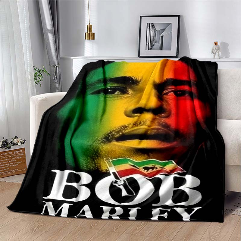 Bob Marley Music Throws Blanket for Kid Couch Sofa Travel Home Picnic Hiking Bed Beding Super Soft Flannel Blanket Birthday Gift