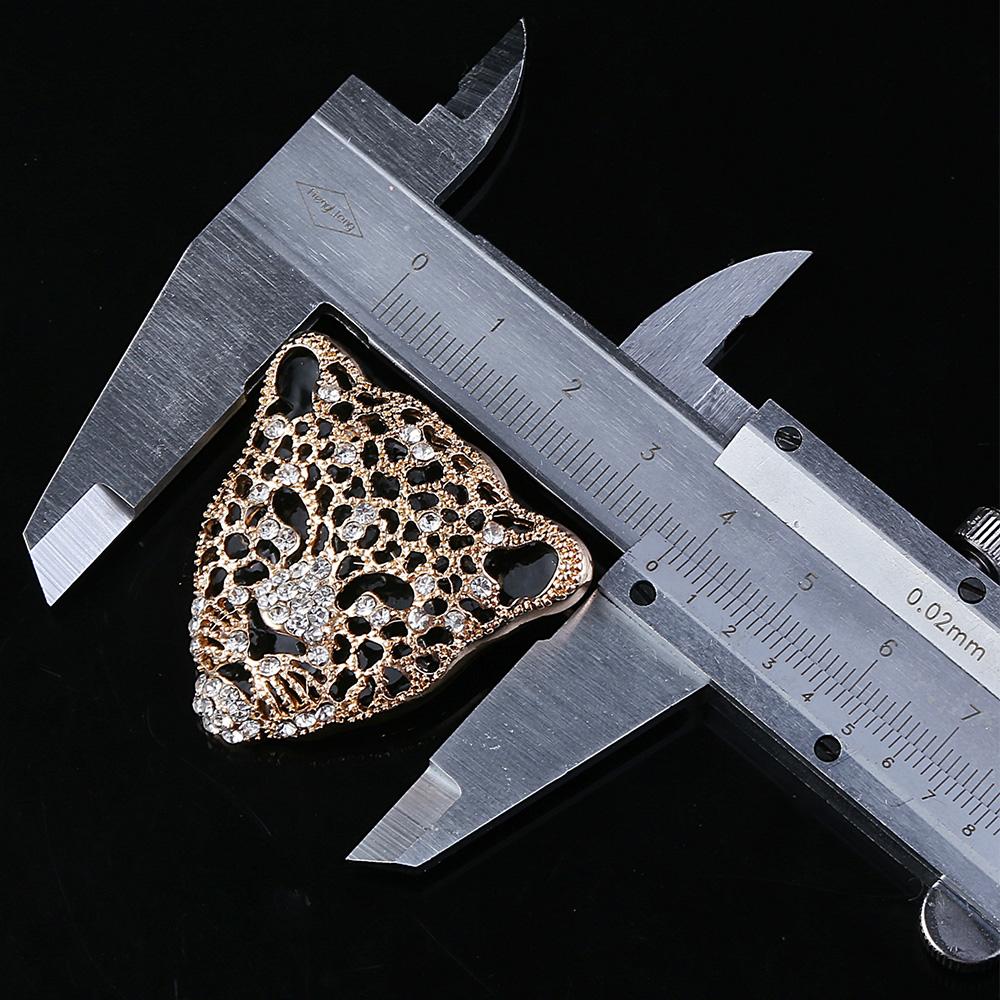 Retro Hollow Rhinestone Collar Pins Male Ornaments Leopard Brooch Rhinestone Brooch Men Badges