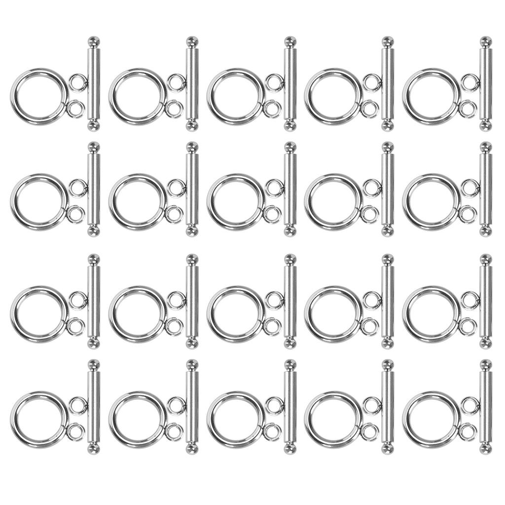 20 Set Bracelet Toggle Clasps Stainless Steel OT Buckle Necklace DIY Jewelry Making Supplies