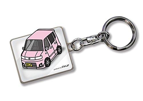 

[MKJP] Кастомный брелок для Suzuki Wagon R MH22S Base: Белый цвет автомобиля: розовый
