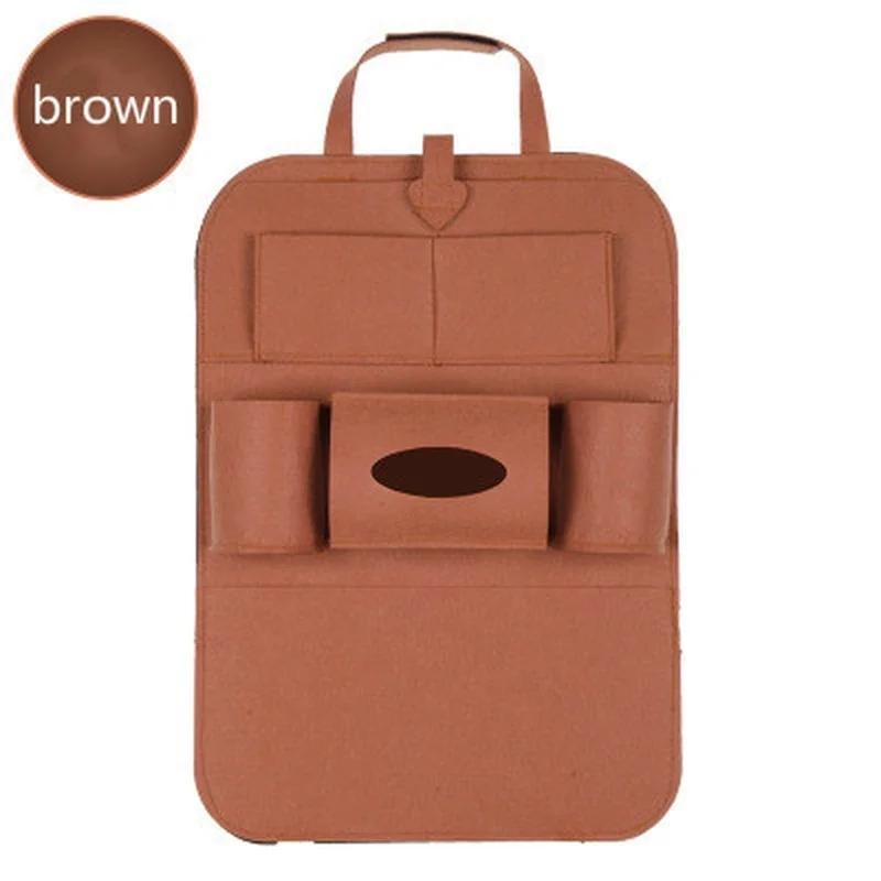 Car Multifunctional Seat Back Storage Box Car Hanging Bag Tissue Box Car Felt  Storage Bag