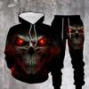 New Halloween Skull 3D Print Hoodie + Pants Two Piece Suit Men Women 2 Pcs Sportwear Tracksuit Sets Spring Autumn Mens Clothing