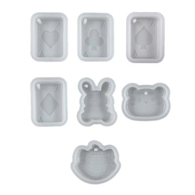 Zeichenformen Anhängerform Verschiedene Formen Silikonharzformen mit Loch Silikonmaterial für DIY Anhänger Handwerk