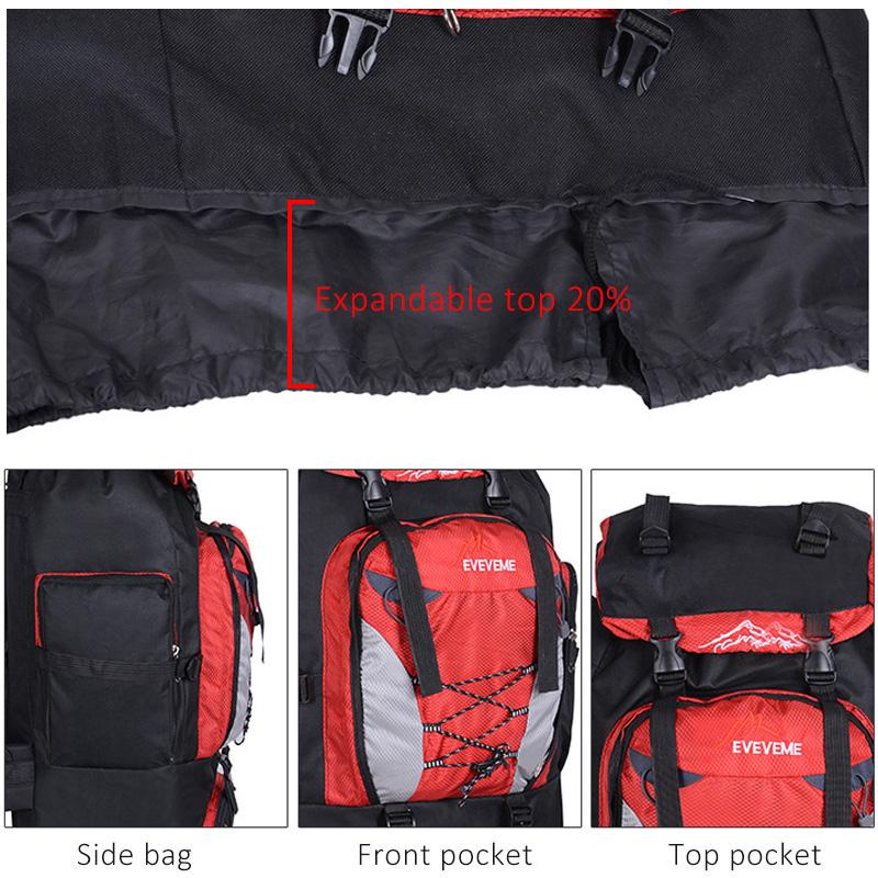 Große 80L Wasserdichte Nylon Klettern Tasche Camping Outdoor Sport Taschen Bergsteigen Rucksäcke Jagd Wandern Reise Rucksack