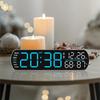 LED Digital Clock  Date Week Humidity Temperature Display Brightness Adjustable Electronic 10 Inch LED Table Alarm Clock 12/24H