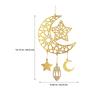Islamic Eid Hanging Decor Party Golden Moon Lanterns Muslim Supplies Sign Ramadan Wall Star Ornaments