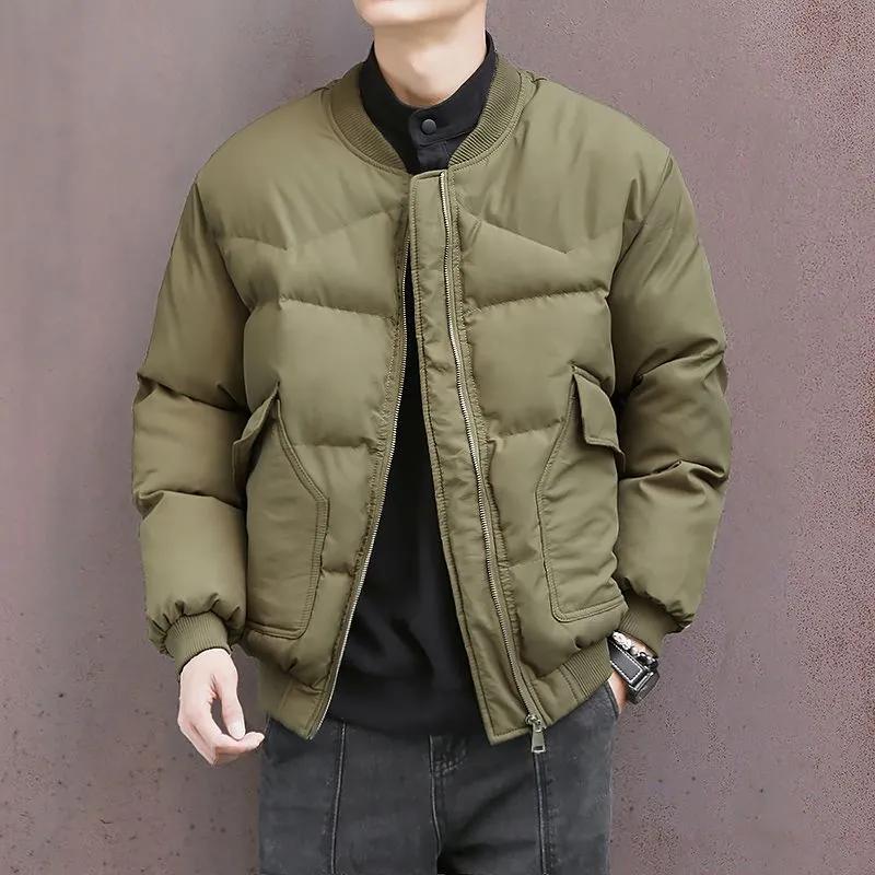 

Men s Winter American Style Plush Thickened Loose Work Cotton Clothing Trendy Brand S хаки
