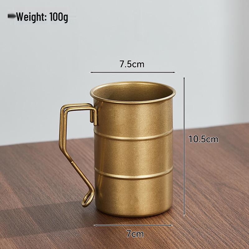 Boccale da Birra Retrò in Acciaio Inossidabile 304 con Manico – Tazza Creativa per Personalità da Esterno