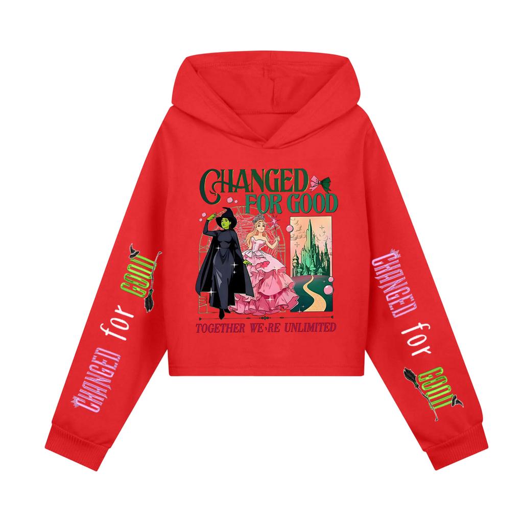 Children's Hooded Hood, Trendy Long Sleeved Witch Hoodie