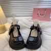 Sweet and Cool Little Leather Shoes for Women, New Retro Thick-soled Shallow Mouth Mary Jane Single Shoes for Women In Spring and Autumn