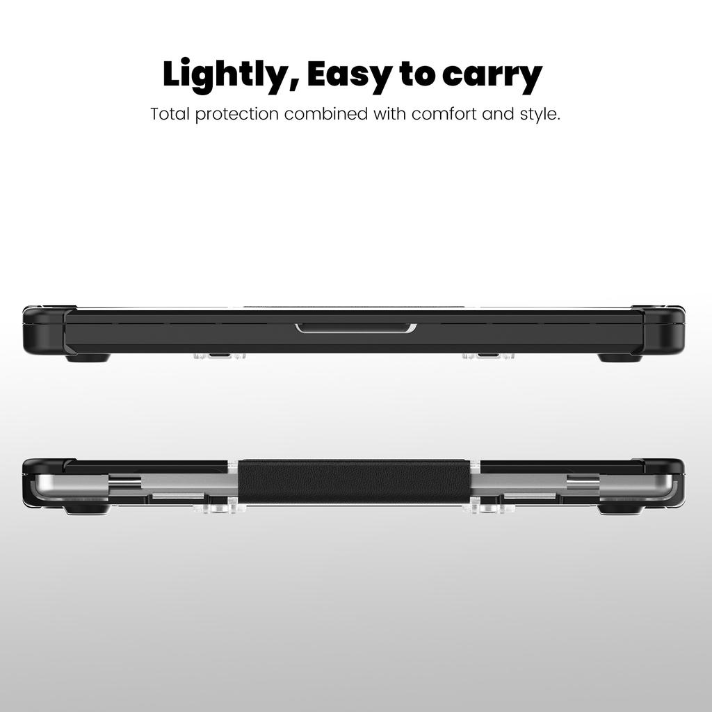 For MacBook Pro 14 inch (2024) (2021)/(2023) (A2442 M1 Pro/M1 Max/A2779) Heat Dissipation Hard PC+TPU Laptop Case with Kickstand