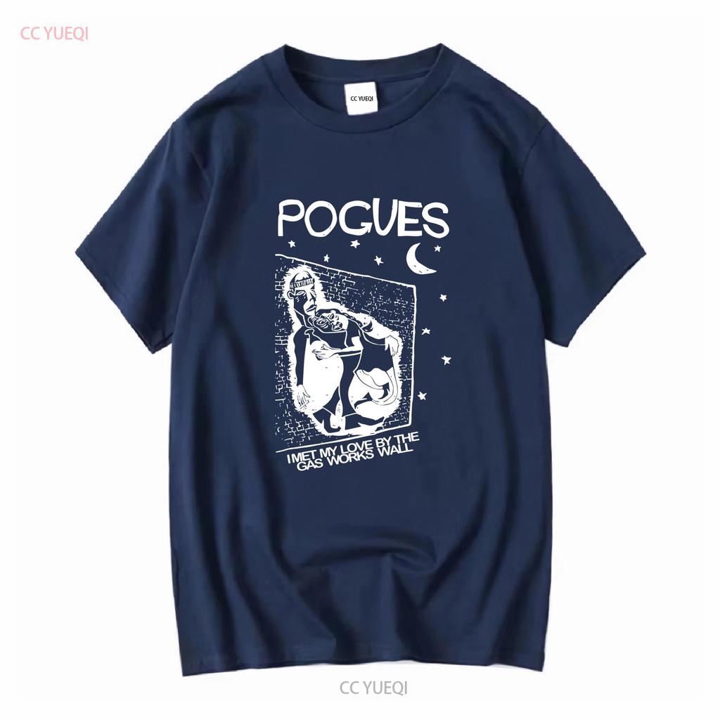 I MET MY LOVE The Pogues Band Shane MacGowan T Shirt Black S 5XL CC4493 long or short sleeves vintage Washed Casual Stylish