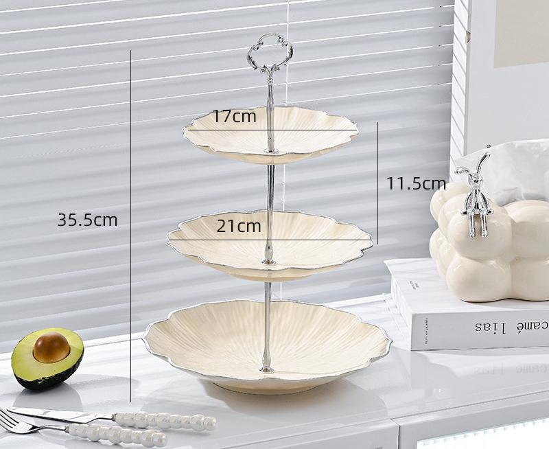 Fruit plate living room home coffee table multilayer afternoon tea dessert cake plate dessert display shelf luxury.