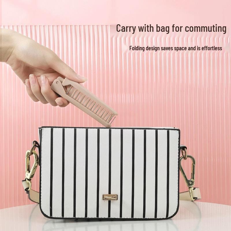 Mini Portable Folding Comb for Women, Girls & Children - Fine Teeth for Braiding & Bangs