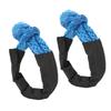 2 Pcs 13mm Soft Shackle 44092 Lbs Breaking Force High Tear Resistance Portable Soft Recovery Tow Strap for Truck SUVs Offroad Vehicels