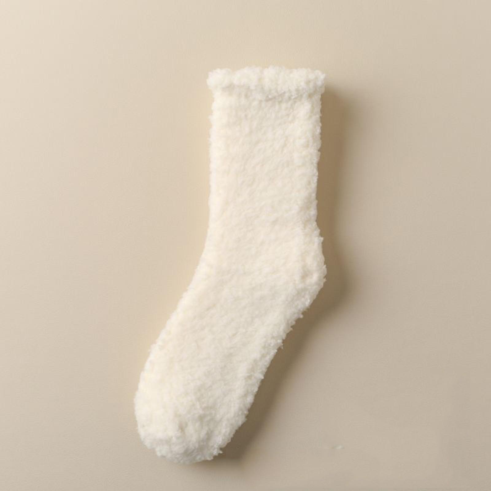 

Женские носки без волос кораллового бархата, теплые носки для ног, плюс плюшевые спальные носки One Size