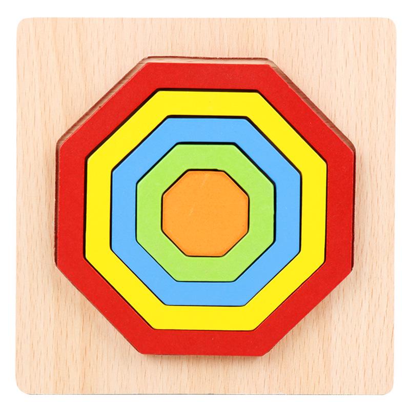 Toddler Puzzles Wooden Toys Montessori Shape Classification Geometric Puzzles Preschool Learning Early Education