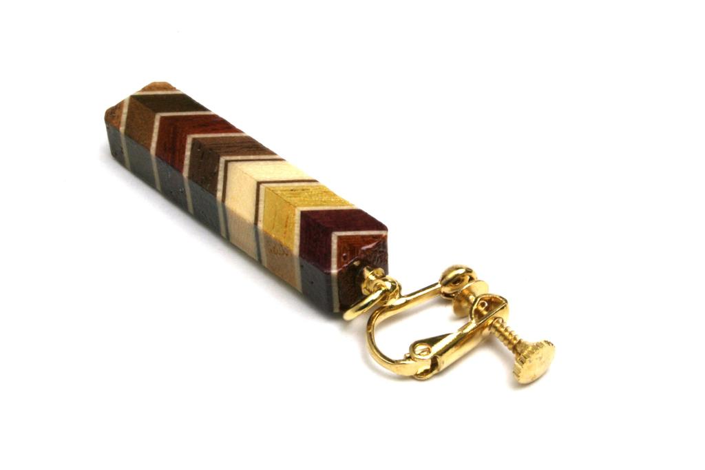 Parquet Earrings D by Hakone Maruyama Bussan