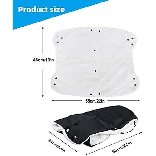 Gants poussette - lerkely - doux chaud gants protection - noir - adulte