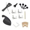 15pcs 4 4 Violin Fiddle Parts Accessories Including Tailpiece + Tail Gut + End Button + Chin Rest + Chin Rest Screw +