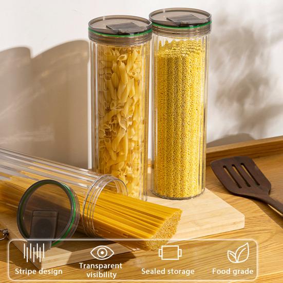 Circular Compact Noodle Box Food-Grade Plastic Sealing Moisture-Proof Design Large Capacity Transparent Storage Container