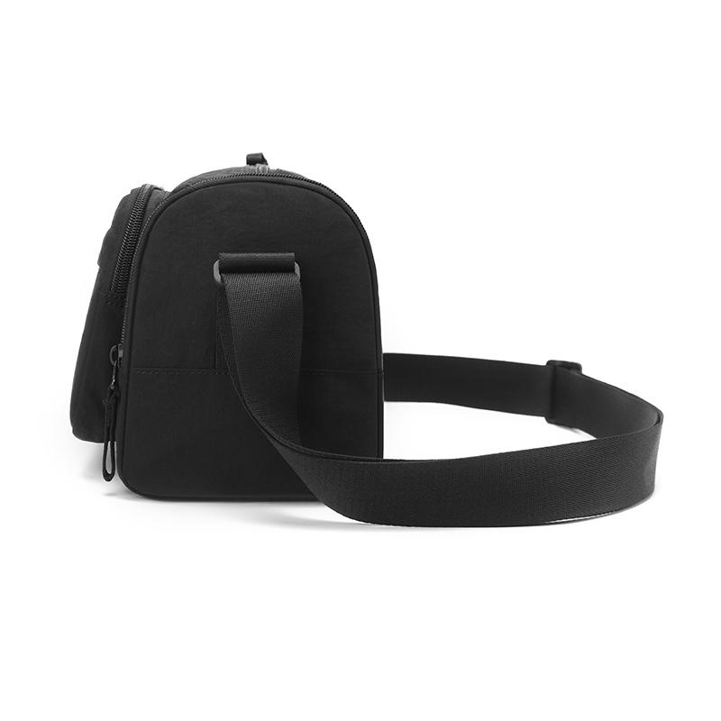 Minimalist Men's Crossbody Bag with Multiple Zipper Compartments for Urban Lifestyle