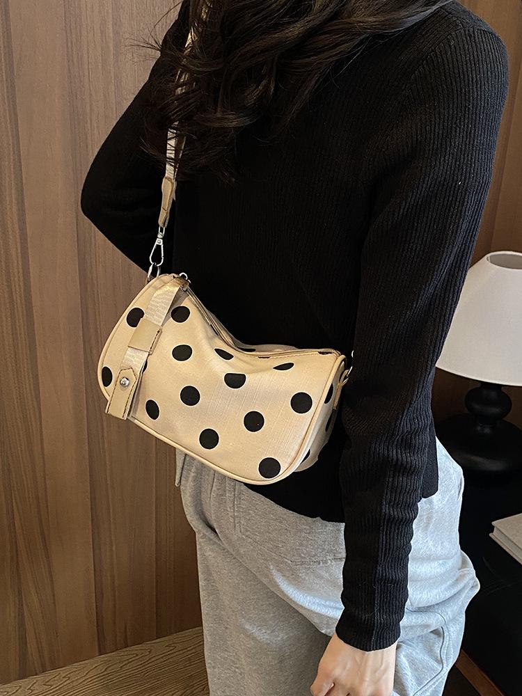 2026 Summer Lightweight Polka Dot Square Shoulder Bag - Stylish & Simple Design