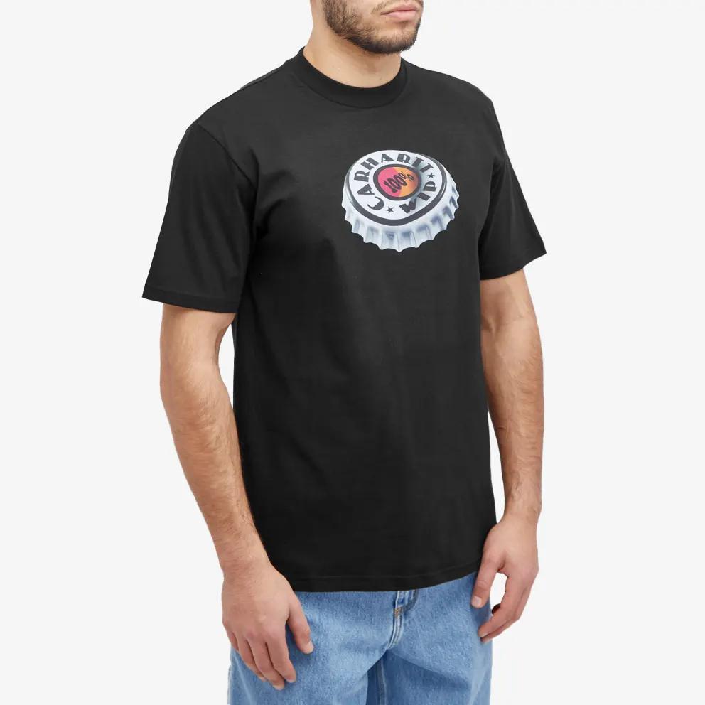 Carhartt WIP American Print Crew Neck Short Sleeve T-Shirt Men Tops Black I033179-89-XX