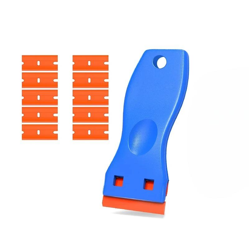 

Многоцелевой удалитель клея для автомобиля - Инструмент для удаления пластиковых наклеек, Набор скребков для очистки бытового и автомобильного стекла синий