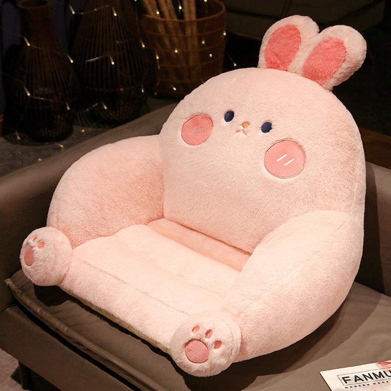 Cute Animal Rabbit Husky Semi-Surrounded Seat Cushion Office Seat Cushion Girls Bedroom Tatami Futon Cushion