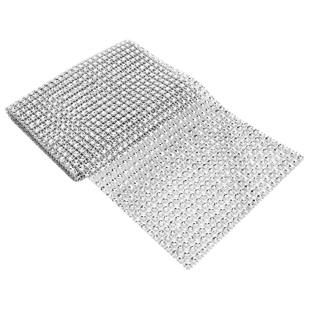 24 Rows Plastic Rhinestone Mesh Ribbon Sewing Trim Garment Accessories Decoration