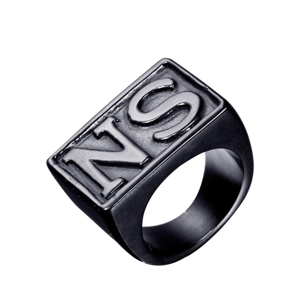 

Кольцо-череп из титановой стали для мужчин, панк, готика, смелое модное заявление, винтажные ретро украшения No. 14