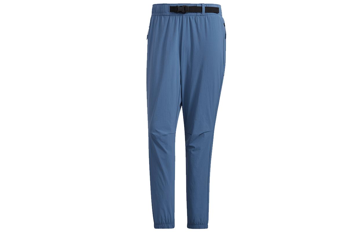 Adidas Wuji Series Knitted Sweatpants Men s Sky Blue Moderate Cuffed Pants HE5126 XL