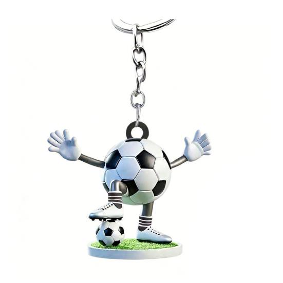 Nyckelring 2D Akryl Fotbollsberlock Nyckelring Bilinteriör Fint Hantverk Nyckelring Ryggsäckar Handväskor Bilar Plånböcker Tillbehör