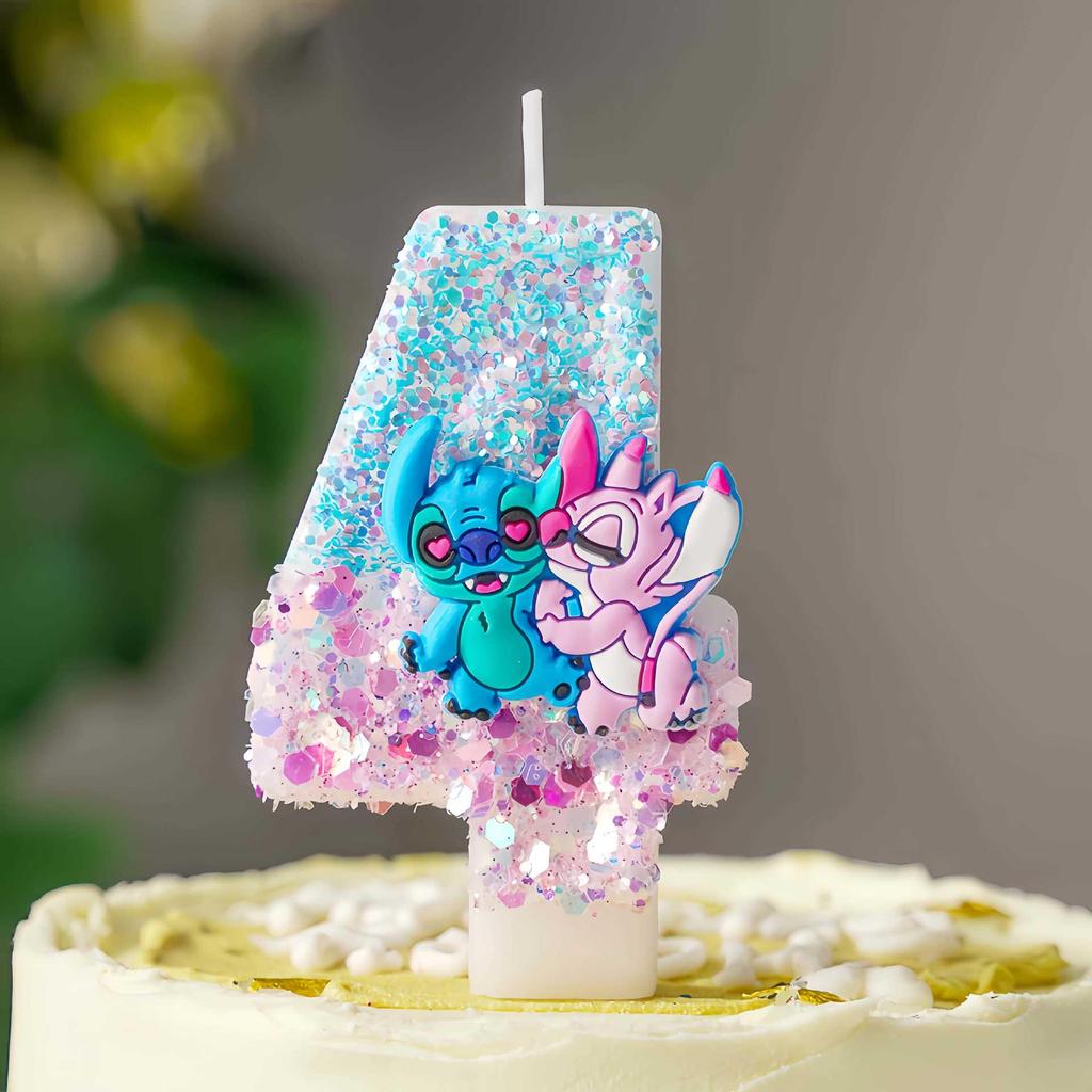 Adorable Cartoon Two-Color Number Birthday Cake Candles for Party Decorations