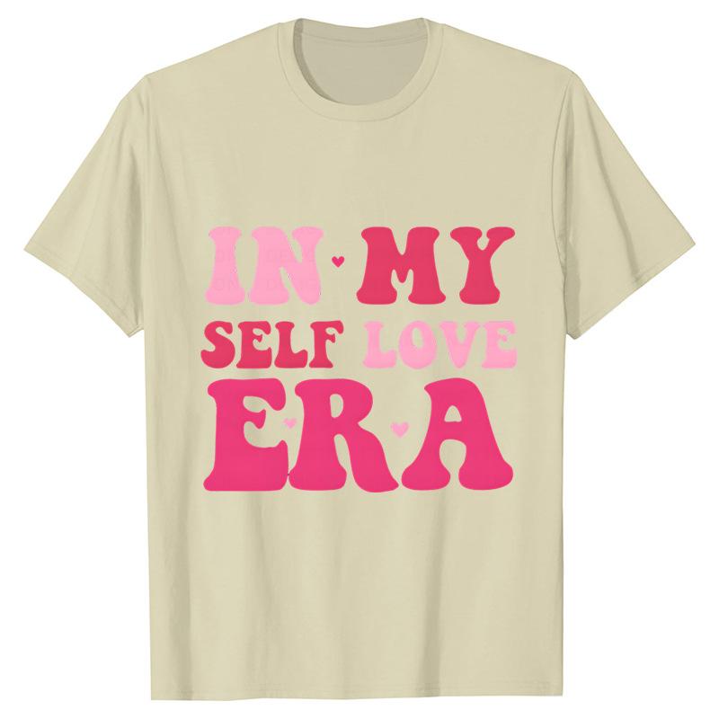Funny Valentine Printed Couple's Versatile Casual Top Fashion High Street T-Shirts Women’s