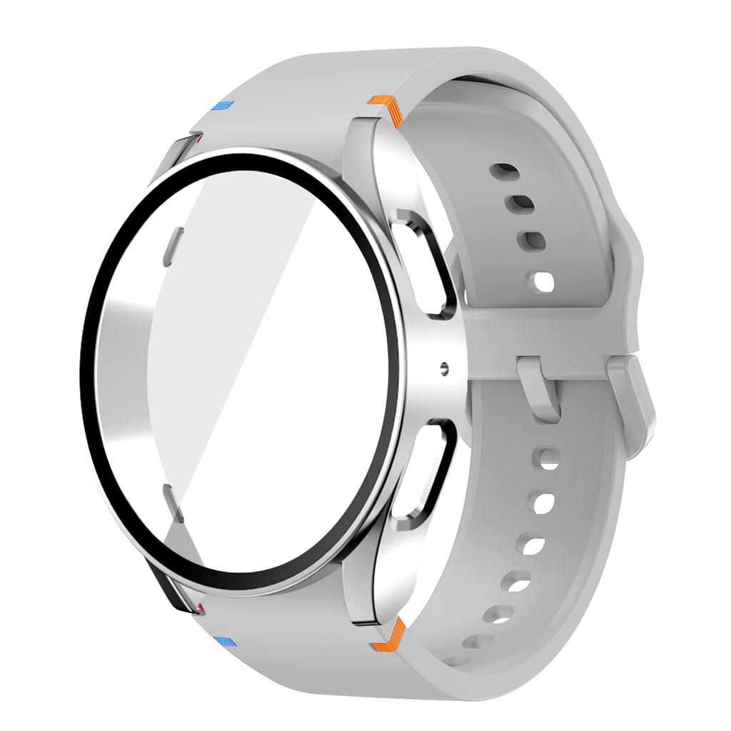 Silikonarmband für Samsung Watch 7 6 5 4 40mm 44mm 5Pro 45mm Armband Mit Hülle Displayschutz Bumper Abdeckung für Handgelenkschmuck