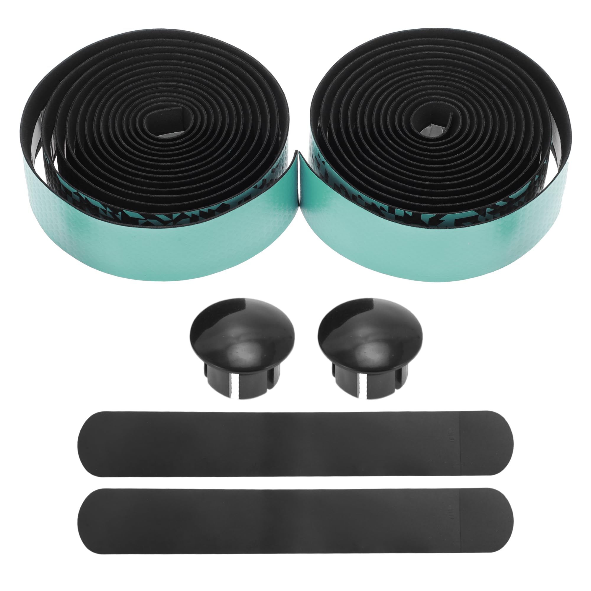 

BULLSPANN 1 Pair Bicycle Handlebar Carbon Fiber Pattern Grip Tape for Road Bikes and Black and Green Tape, Anti-Slip, Shock-Absorbing, MTBs,